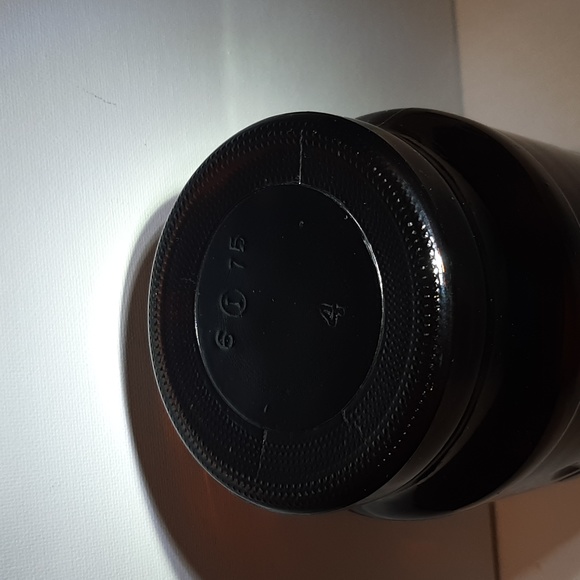 Vintage Dark Amber Fleur-de-lis Cremora Apothecary Jar - Picture 6 of 8